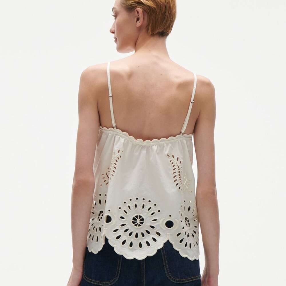 NWT - Figue Gillian 100% Cotton Scandi Girl Top , Size Small, in White / Chalk - Picture 2 of 4